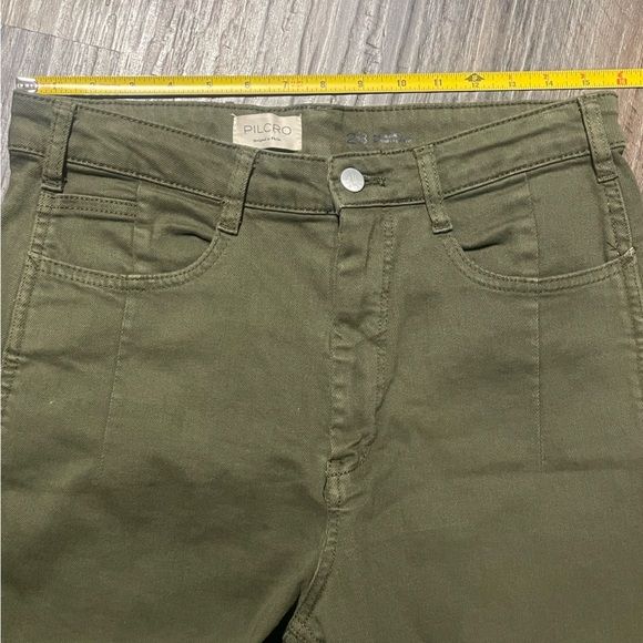 Pilcro Women’s 28 Barrel Pants Olive The Kenna Mid Rise Heritage Wide Leg Green - Picture 5 of 10